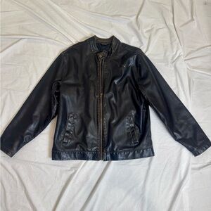 SF/415 Premium Collection Faux Leather Biker Jacket Men XL